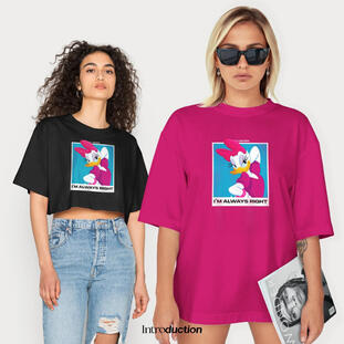75. DAISY DUCK : Oversize & Crop T-Shirt