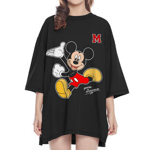 89. MICKEY MOUSE : High Slit T-Shirt