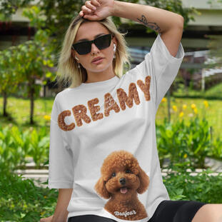 105. CREAMY : Oversize T-Shirt